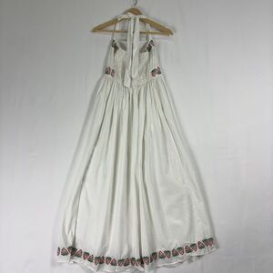 La Maregold Midi Dress Strawberry Embroidered